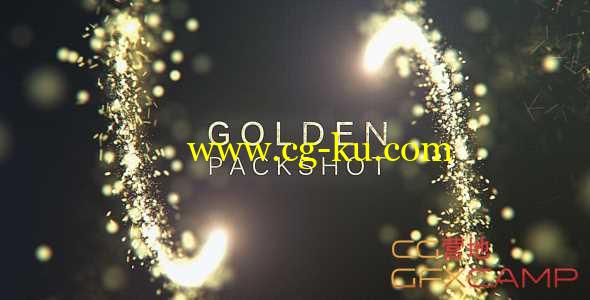 AE模板-金色粒子环绕碰撞Logo展示 Golden Packshot的图片1