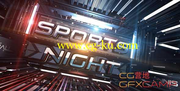 AE模板-科技感体育模板片头栏目包装 Sports Night Broadcast Pack的图片1