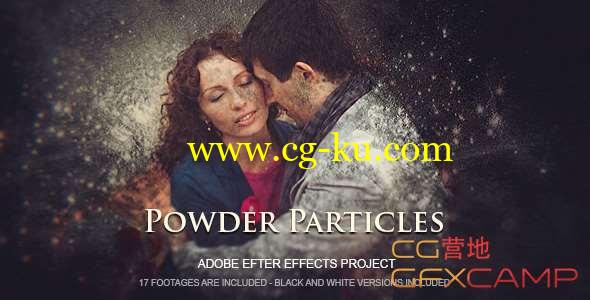 AE模板-粉末洒落遮罩图片展示片头 Powder Particles的图片1