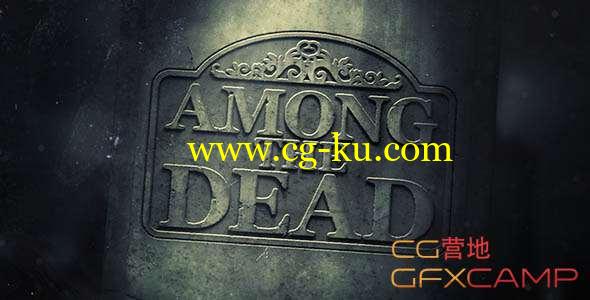 AE模板-墓碑恐怖文字开场 Among The Dead的图片1
