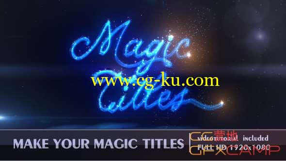 AE模板-光线粒子手写文字标题动画 Magic Titles的图片1