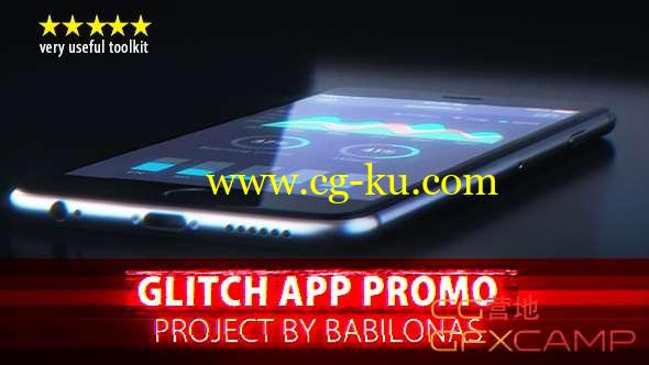 AE模板-信号损坏手机APP动画展示宣传片 Glitch App Promo的图片1