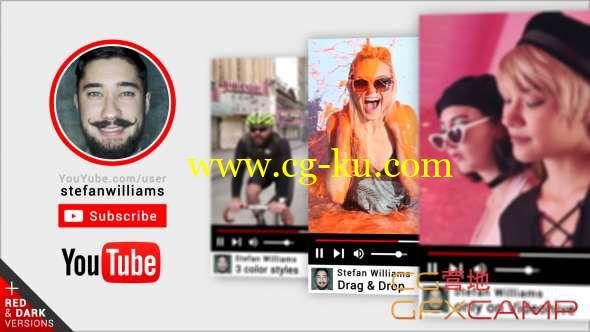 AE模板-油管视频宣传包装片头 Fast YouTube Promo Intro的图片1