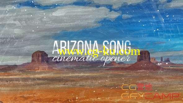 AE模板-手绘图片视频开场片头 Arizona Song Cinematic Opener的图片1