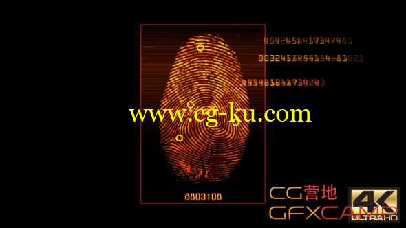 手指指纹扫描4K高清视频素材 Fingerprint Scan v3的图片1