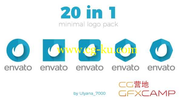 AE模板-20组简洁扁平化Logo动画 Minimal Logo Pack的图片1