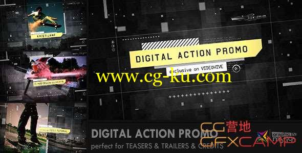 AE模板-科技感宣传片视频片头 Digital Action Promo的图片1