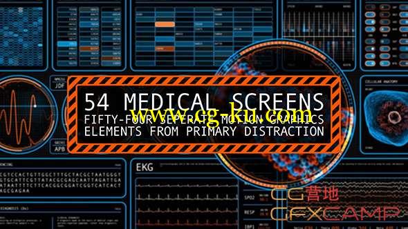 高科技医学HUD高清视频素材 54 Medical Screens的图片1
