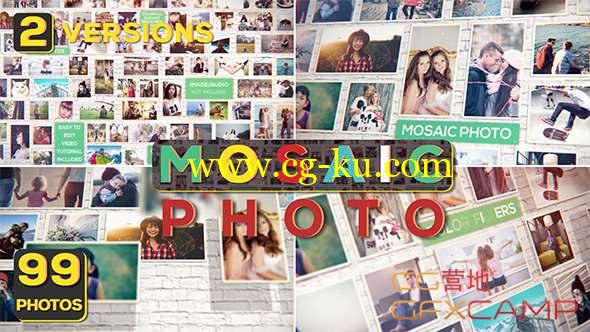 AE模板-相册照片墙拼贴动画片头 Mosaic Photo的图片1