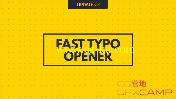 AE模板-快闪文字图片节奏感片头 Fast Typo Opener的图片1
