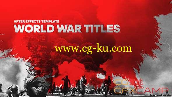 AE模板-战争文字图片包装片头 World War Cinematic Titles的图片1