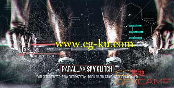 AE模板-科技感信号损坏视差图片展示 Parallax Spy Glitch的图片1
