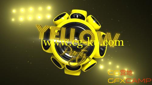 音乐舞台 VideoHive Yellow Party的图片1
