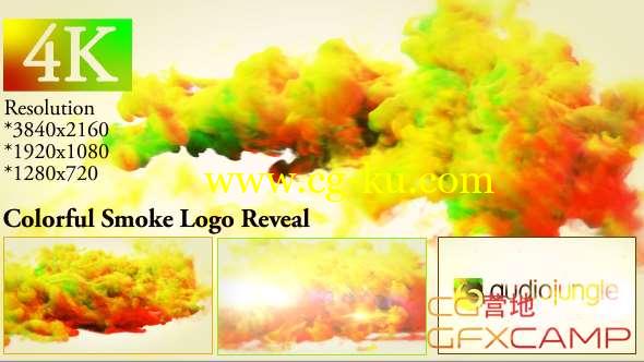 AE模板-彩色烟雾粒子Logo动画 Colorful Smoke Logo Reveal的图片1