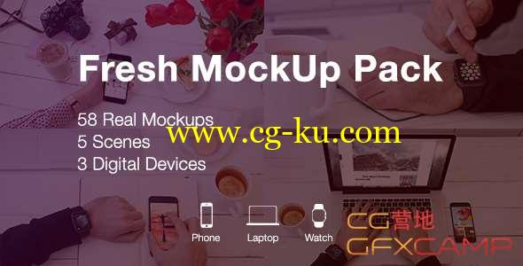 AE模板-实拍手机手表合成动画 Fresh Mockup Pack // Phone, Laptop, Watch Devices的图片1