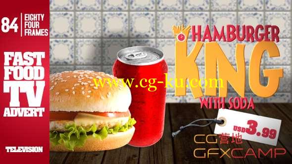 AE模板-西餐汉堡促销宣传广告 Fast Food Restaurant TV Commercial的图片1