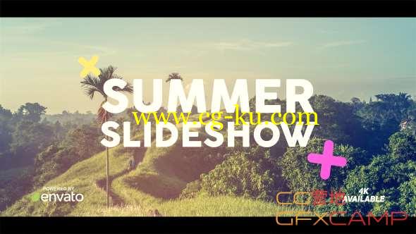 AE模板-夏天时尚幻灯片图片展示片头 Summer Slideshow的图片1