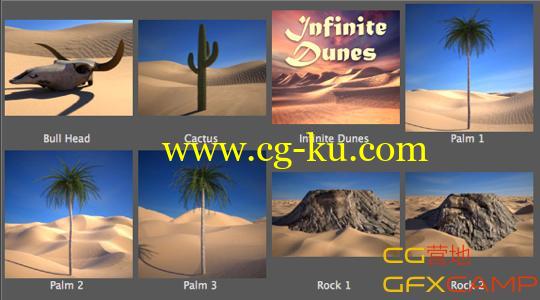 沙漠C4D预设 C4Depot – Infinite Dunes for Cinema 4D的图片1