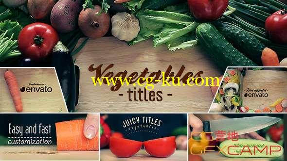 AE模板-厨房蔬菜文字标题动画 Vegetables Titles的图片1