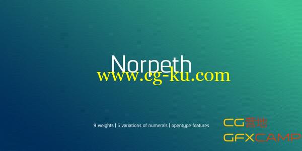 无衬线简洁英文字体 Norpeth Font Family的图片1