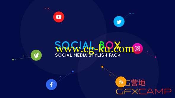 AE模板-网络社交宣传片头动画 SocialBox - Social Media Intro and Outro for Social Media Links Promotion的图片1