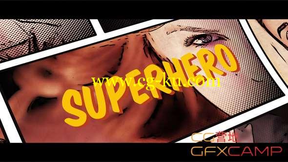 AE模板-超级英雄漫画手绘分镜片头 Superhero Opener的图片1