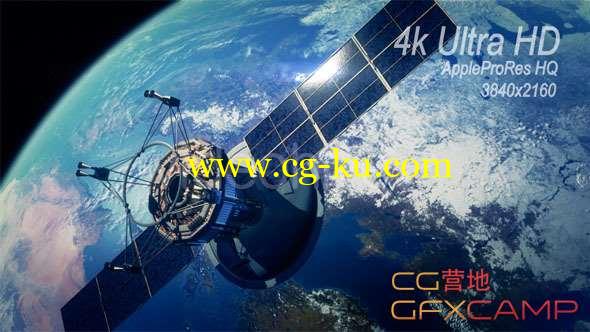 地球宇宙卫星动画4K高清视频素材 Communication Satellite Orbiting Earth的图片1
