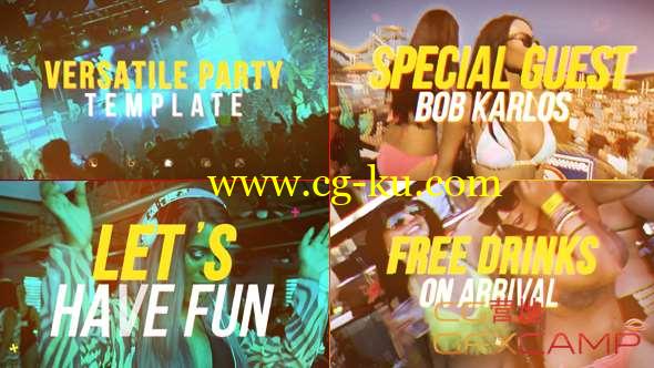 AE模板-聚会旅游视频包装片头 Versatile Party的图片1