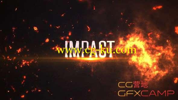 AE模板-火焰能量大气文字标题片头 Impact Titles Fire 4K的图片1