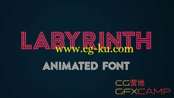 AE模板-英文字母书写生长动画 Labyrinth Animated Font的图片1