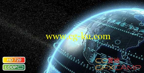 AE模板-数字科幻地球动画 Digital Earth Globe的图片1