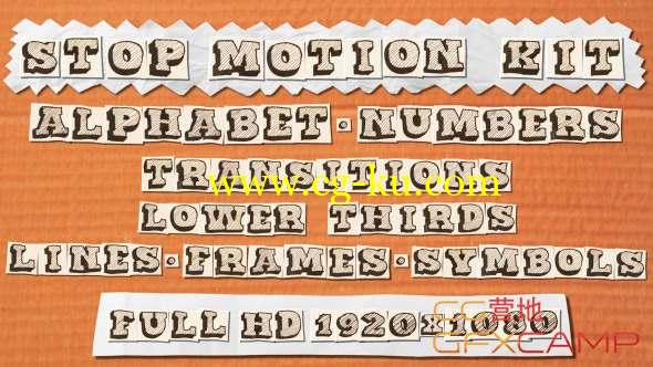 AE模板-纸张文字定格动画片头 Stop motion Kit的图片1