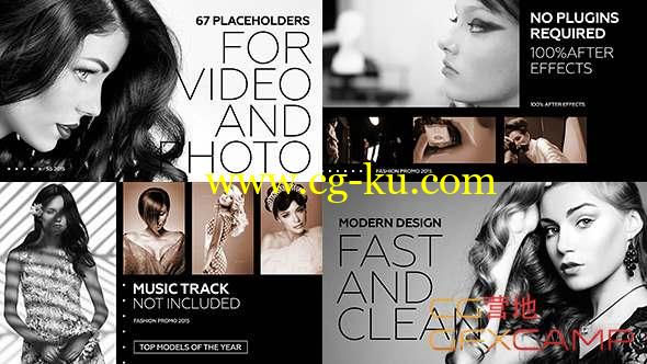 AE模板-黑白时尚视频宣传片栏目包装 Black Fashion Promo的图片1