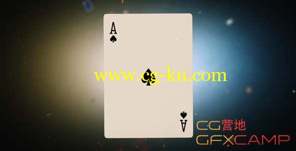 AE模板-纸牌扑克飞舞Logo动画 Flying Cards Logo Reveal的图片1