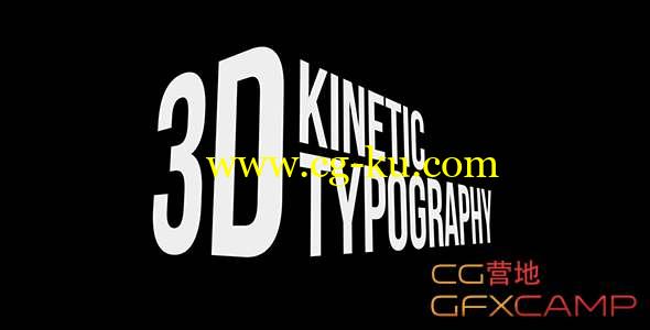 AE模板-三维文字排版标题动画 3D Kinetic Typography Titles的图片1