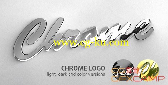 抛光Logo文字展示 VideoHive Chrome Logo的图片1