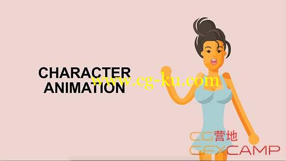 AE模板-卡通女性角色绑定MG动画 Sexy Girl Character Rigged Animation的图片1