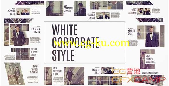 AE模板-图形遮罩公司商务企业片头宣传包装 Corporate White的图片1