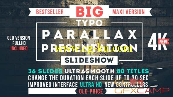AE模板-文字标题视差图片制作工具包 Big Typo Parallax Presentation的图片1