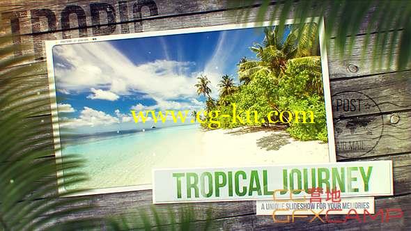 AE模板-热带之旅图片相册旅游记录包装片头 Tropical Journey Slideshow的图片1