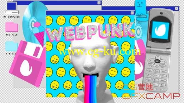 AE模板-网络朋克风格病毒视频创意片头 WebPunk的图片1