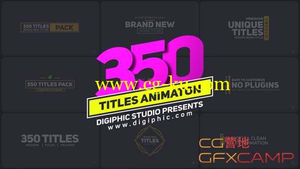 AE模板-350组文字标题动画 350 Titles Animation Pack的图片1