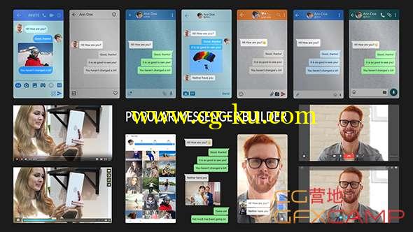 AE模板-社交APP聊天气泡对话框动画工具包 Popular Messenger Builder v2的图片1