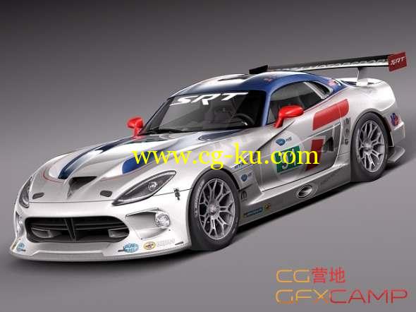 道奇蝰蛇跑车3D模型 SQUIR - Dodge Viper GTS-R 2013(C4D/FBX/OBJ/MAX等格式)的图片1