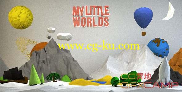 AE模板-低多边形儿童卡通世界场景片头动画 My Little Worlds的图片1