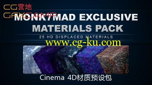 C4D免费材质预设包 Monk7Mad Cinema 4D Materials的图片1