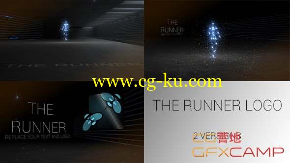 AE模板-人形跑步粒子Logo动画 The Runner Logo的图片1