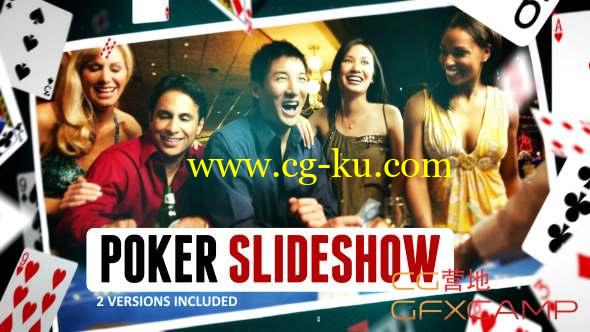 AE模板-扑克赌博图片开场包装 Poker Gambling Cards Slideshow的图片1