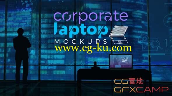 AE模板-商务企业公司笔记本电脑屏幕展示 Corporate Laptop Mockups的图片1