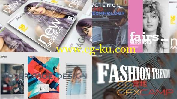 AE模板-时尚杂志宣传片包装 Magazine Promo的图片1